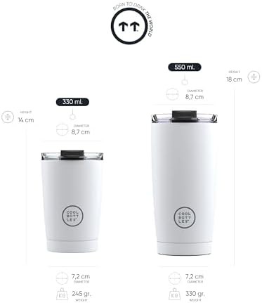 Mono white stainless steel thermal cup — photo 4