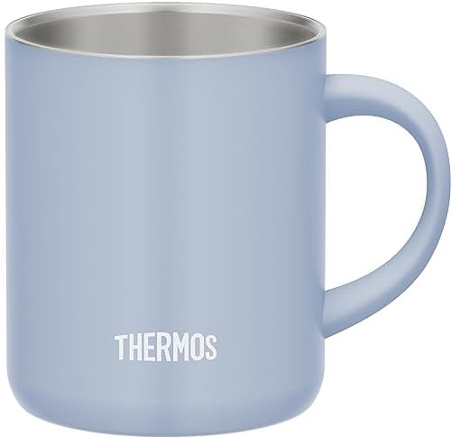 Ash blue stainless steel insulated mug 350 ml — photo 3