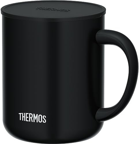Smoke black stainless steel insulated mug 450 ml