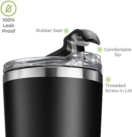 Black insulated coffee tumbler 16 oz — photo 5