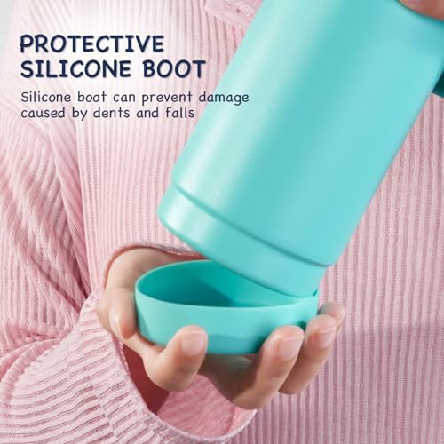 Green stainless steel toddler bottle 12 oz — photo 5