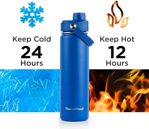 Blue Stainless Steel Wide Mouth Water Bottle — photo 5