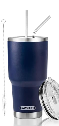 30 oz Navy Tumbler Double Wall Vacuum Insulated Travel Coffee Mug