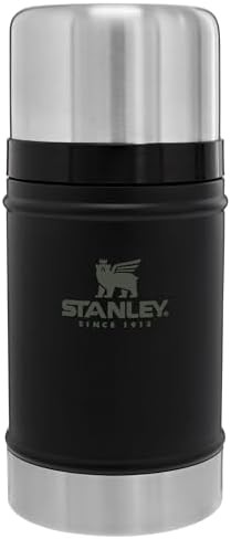 Matte black large food jar 24 oz