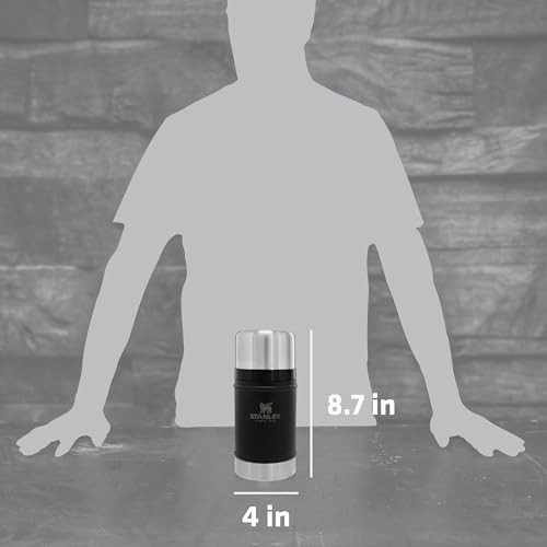 Matte black large food jar 24 oz — photo 5
