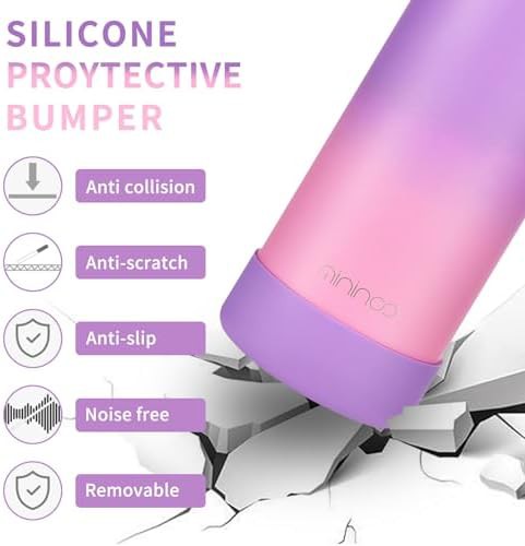Kids purple and pink 16 oz straw bottle — photo 5