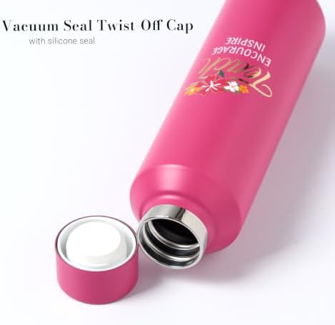 Fuchsia pink teacher travel insulated bottle 20 oz — photo 4