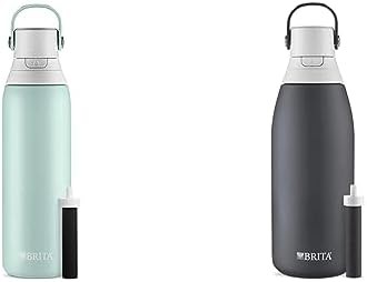 Glacier and carbon filtered stainless steel bottles