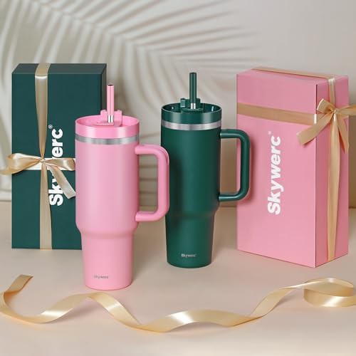 Pink Stainless Tumbler with Handle 40 oz — photo 4