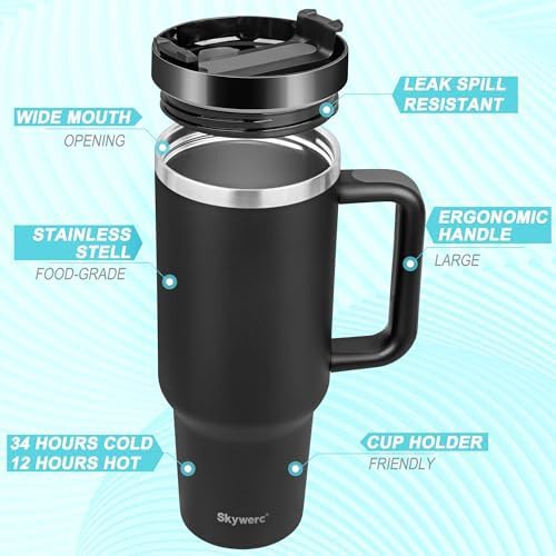 Pink Stainless Tumbler with Handle 40 oz — photo 5