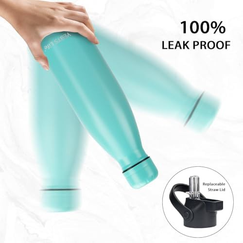 Turquoise Stainless Steel Sports Water Bottle — photo 4