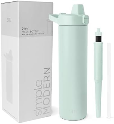 Green filtered sports water bottle 24 oz