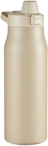 Beige filtered water bottle with straw 34 oz — photo 4