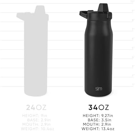 Beige filtered water bottle with straw 34 oz — photo 5