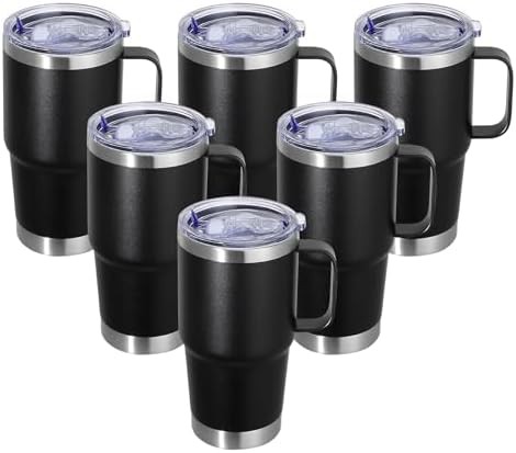 Black Insulated Tumbler Bulk 6 Pack