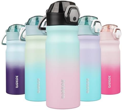 18 oz Water Bottle with Straw & Handle stainless-steel-water-bottle-straw-handle