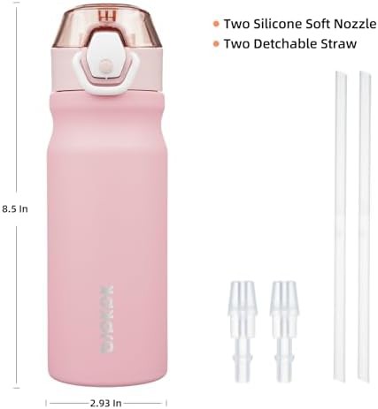 18 oz Water Bottle with Straw & Handle stainless — photo 4