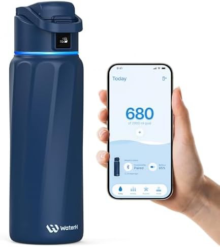 Large 32oz Smart Water Bottle with Hydration Tracker