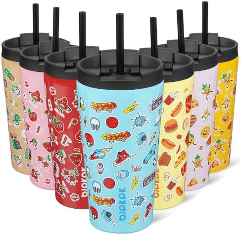 18 oz Coffee Tumbler with Straw