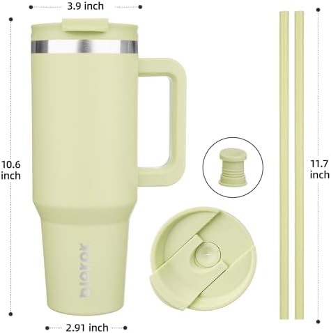 40 oz Insulated Tumbler with Handle & Straw insulated-tumbler-handle-straw-insulated — photo 3