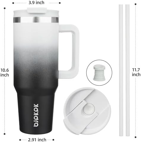 40 oz Insulated Tumbler with Handle & Straw — photo 3