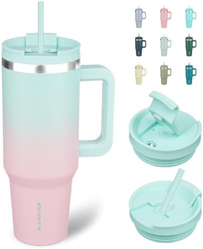 40 oz Insulated Tumbler with Handle & Straw insulated-tumbler-handle-straw