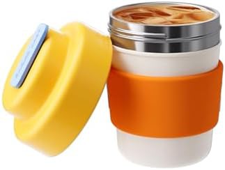 Insulated Travel Tumbler with Yellow Lid