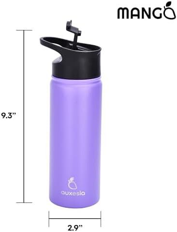 Purple stainless steel fruit infuser water bottle — photo 3