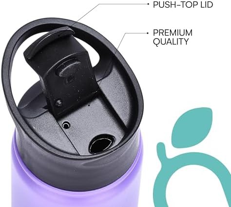 Purple stainless steel fruit infuser water bottle — photo 5