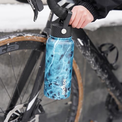 2 Pack 27oz Insulated Water Bottles with Straw Lids — photo 5