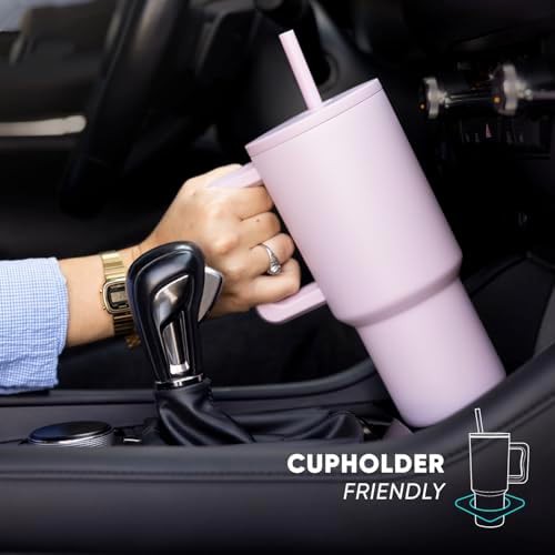 Leopard pattern tumbler with handle 40 oz — photo 4