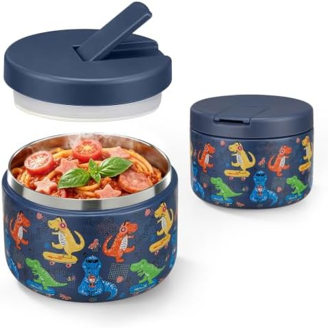 Blue buckle lid insulated food jar