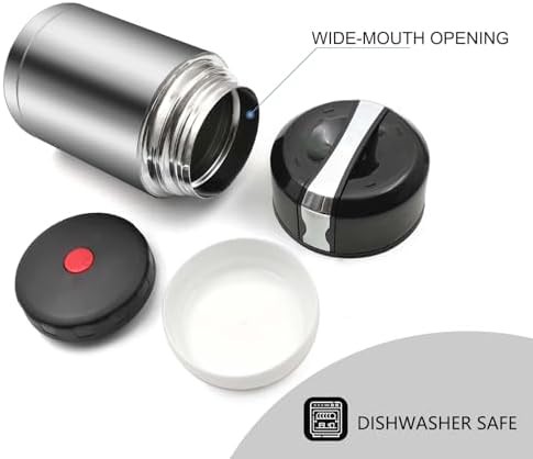 Silver wide mouth insulated soup thermos — photo 2