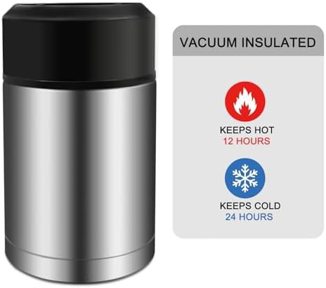 Silver wide mouth insulated soup thermos — photo 3