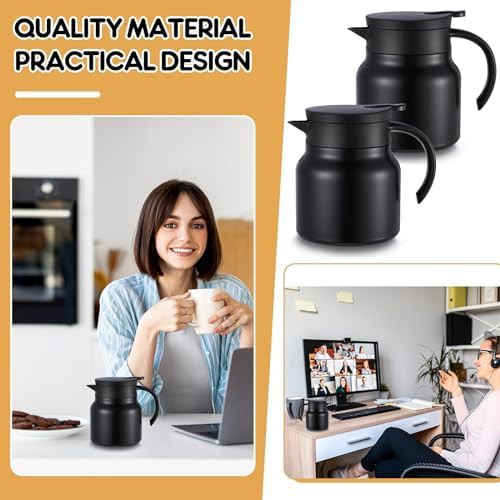 Black 27 oz thermal coffee carafe pitcher — photo 5