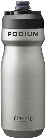 Brushed stainless steel sports bottle 18 oz