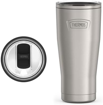 Matte stainless icon tumbler with slide lock 24oz