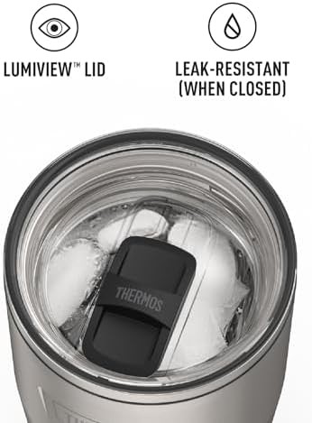 Matte stainless icon tumbler with slide lock 24oz — photo 5