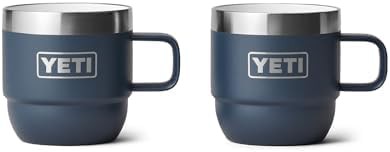Navy 6 oz stackable mug set