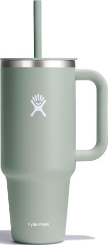 Agave Green Travel Tumbler with Handle 40 oz