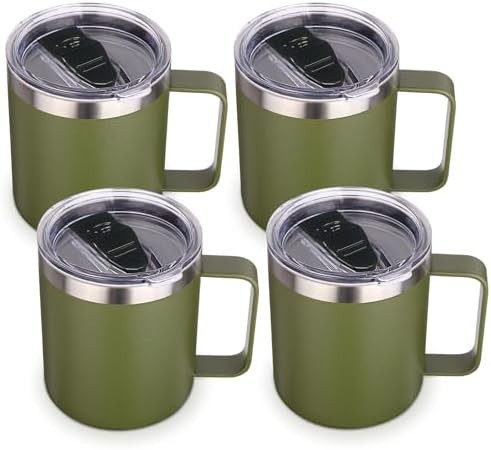 Army green coffee mug 14 oz 4 pack