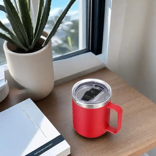 Red insulated coffee mug 14 oz — photo 5