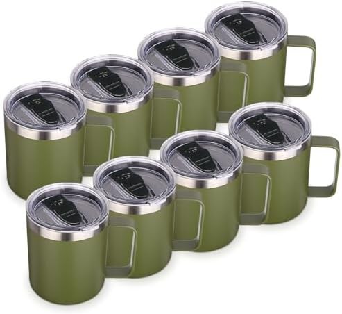 Army green tumbler mug 14 oz 8 pack