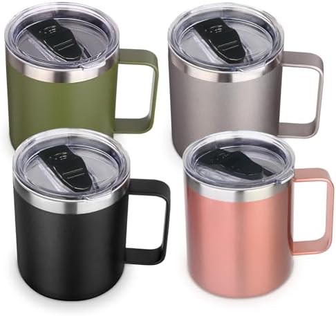 Mix color camping mug 14 oz 4 pack