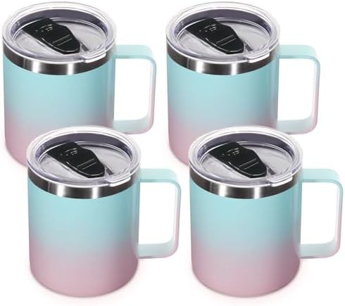Green pink travel mug 14 oz 4 pack