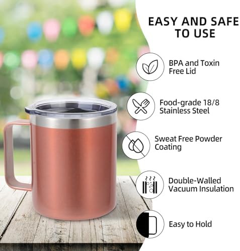 Rose gold tumbler mug 14 oz — photo 4