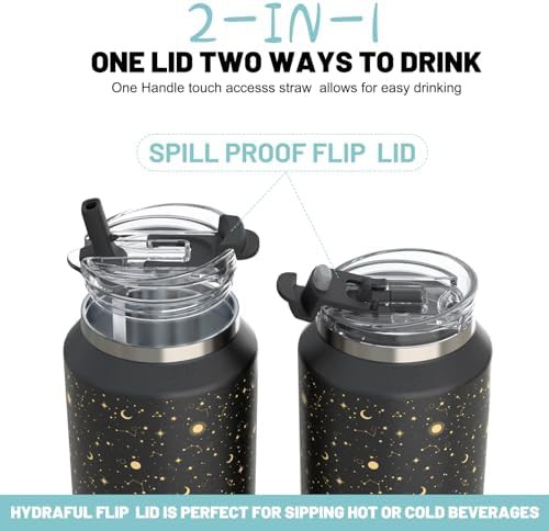 Large 64 oz tumbler with handle and straw — photo 3