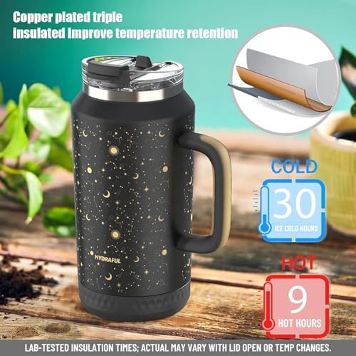 Large 64 oz tumbler with handle and straw — photo 4