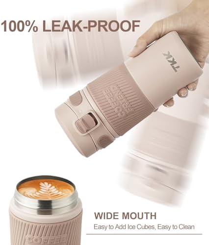 Pink Stainless Steel Mug with Flip Lid — photo 4