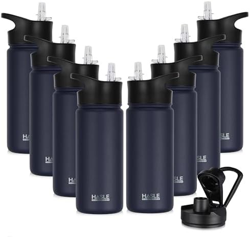 Navy wide mouth school bottle 16 oz
